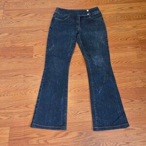 Dolce & Gabbana Womens 28 Jeans 4 Button Snap Zip Fly Acid Wash Flared Inseam 29